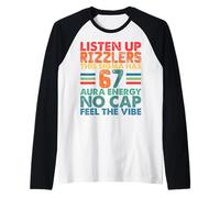 Listen Up Rizzlers This Sigma Has 67 Aura Energy -Funny Meme Raglan Baseball Tee