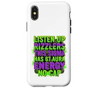 Listen Up Rizzlers This Sigma Has 67 Shirt Aura Energy Boy Case for iPhone X/XS