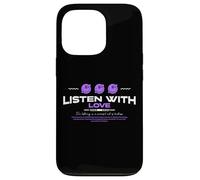 Listen With Love - Urban Typography Streetwear Case for iPhone 13 Pro