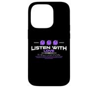 Listen With Love - Urban Typography Streetwear Case for iPhone 14 Pro