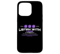Listen With Love - Urban Typography Streetwear Case for iPhone 15 Pro Max