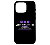 Listen With Love - Urban Typography Streetwear Case for iPhone 16 Pro