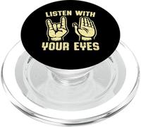 Listen with Your Eyes Sign Language PopSockets PopGrip for MagSafe