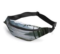Listening to The River Outside The Bamboo Grove Waist Bag,Durable Sling Bag with Adjustable Strap Crossbody Waist Bag,for Outdoors Workout Traveling Casual Running Hiking Cycling