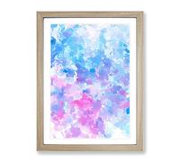 Listening To The Sky Abstract Framed Print | A4 Oak Framed Wall Art | Ready to Hang | Abstract Landscape Picture | Living Room Bedroom Lounge Office