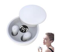 Listenings Digital Mini Headphones, Mini Invisible Wireless Earbuds, Bluetooth 5.4 Headphones In Ear with Noise Cancelling Mic, Waterproof Sleep Earbuds, True Wireless Earbuds for Sleeping (White)