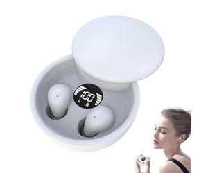 Listenings Digital Mini Headphones, Mini Invisible Wireless Earbuds, Bluetooth 5.4 Headphones In Ear with Noise Cancelling Mic, Waterproof Sleep Earbuds, True Wireless Earbuds for Sleeping (White)