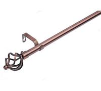 Lister Cartwright 19 mm Extendable Metal Curtain Poles, Antique Copper (Cage Finials, 70 - 120 Cm)