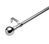 Lister Cartwright 19 mm Extendable Metal Curtain Poles, Chrome (Ball Finials, 210 - 320 Cm)