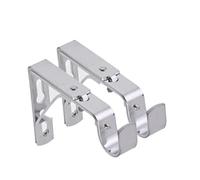 Lister Cartwright 19mm Curtain Pole Brackets with Adjustable Screws Metal Finish (Pack of 2) -Chrome(Extendable Bracket)
