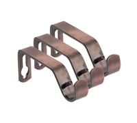 Lister Cartwright 19mm Curtain Pole Ends Brackets with Adjustable Screws Metal Finish (Pack of 3)