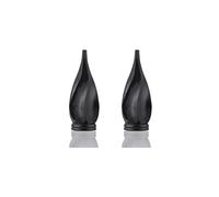Lister Cartwright 19mm Curtain Pole Ends Finials Pack of 2 Adjustable Screws Available in Colours Gun Metal (Plastic Spiral Finials)