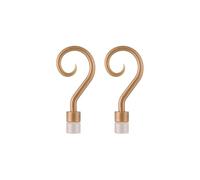 Lister Cartwright 19mm Curtain Pole Ends Finials Pack of 2 Adjustable Screws Available in Colours Light Bronze (Plastic Crook Finials)
