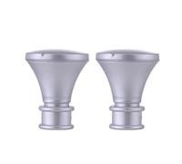 Lister Cartwright 19mm Curtain Pole Ends Finials Pack of 2 Adjustable Screws Available in Colours Matt Silver (Plastic Bell Finials)