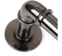 Lister Cartwright 25mm Black Nickle Industrial Pipe Eyelet Fixed Curtain Pole Heavy Duty Metal Curtain Rod(240 Cm)