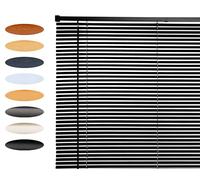 Lister Cartwright 25mm PVC Venetian Blinds for Windows - Trimmable, Easy Fit Curtains, Child Safe - Durable Home & Office Blind(Black, 90 cm Width x 160H cm)