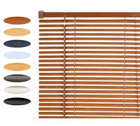 Lister Cartwright 25mm PVC Venetian Blinds for Windows - Trimmable, Easy Fit Curtains, Child Safe - Durable Home & Office Blind(Dark Wood Textured, 90 cm Width x 160H cm)