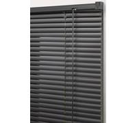 Lister Cartwright 25mm PVC Venetian Blinds Windows Blind Easy Fit Child Safety Included (Dark Grey, 90 cm Width x 160 cm Drop)
