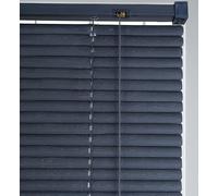 Lister Cartwright 25mm PVC Venetian Blinds Windows Blind Easy Fit Child Safety Included (Steel Textured, 117 cm Width x 160 cm Drop)