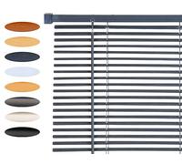 Lister Cartwright 25mm PVC Venetian Blinds Windows Blind Easy Fit Child Safety Included (Steel Textured, 60 cm Width x 160 cm Drop)