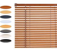 Lister Cartwright 25mm Pvc Venetian Blinds Windows Easy Fit Child Safety Included (Dark Wood Textured, 90 Cm Width X 160 Cm Drop)