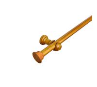 Lister Cartwright 28 mm Eyelet Wooden Curtain Pole Set Fixed Length Poles (Aged Oak Traditional Stopper, 150 cm)