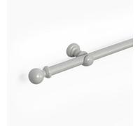 Lister Cartwright 28 mm Eyelet Wooden Curtain Pole Set Fixed Length Poles (Truffle Ball, 120 cm)