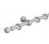 Lister Cartwright 28 mm Wooden Curtain Poles Fixed Length (Truffle Ball, 120 Cm)