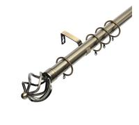 Lister Cartwright 28mm Antique Brass Fixed Metal Curtain Pole Set With Cage Finial(240 Cm)