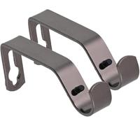 Lister Cartwright 28mm Curtain Pole Ends Metal Brackets with Adjustable Screws Black Nickel(Pack of 2)