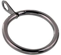 Lister Cartwright 28mm Curtain Rings Black Nickel Steel Metal (10x Curtain Rings)