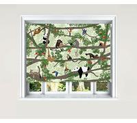 Lister Cartwright Asian Rainforest Animal Blackout Roller Blind Child Safety Cut To Size Fitting (210 cm Width x 140 cm Drop)
