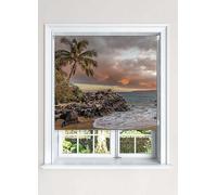 Lister Cartwright Beach Palm Tree Blackout Effect Roller Blind Multi