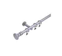 Lister Cartwright Bell 16-19mm Extendable Curtain Pole Silver
