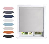 Lister Cartwright Blackout Plain Roller Blinds Windows Blind Easy Fit Child Safety Included (Grey, 90 cm Width x 160 cm Drop)