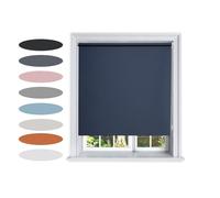 Lister Cartwright Blackout Plain Roller Blinds Windows Blind Easy Fit Child Safety Included (Navy, 180 cm Width x 160 cm Drop)