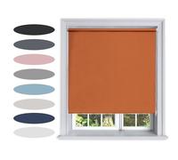 Lister Cartwright Blackout Plain Roller Blinds Windows Blind Easy Fit Child Safety Included (Tomato Cream, 90 cm Width x 160 cm Drop)