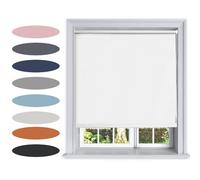 Lister Cartwright Blackout Plain Roller Blinds Windows Blind Easy Fit Child Safety Included (White, 200 cm Width x 160 cm Drop)