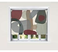 Lister Cartwright Blackout Roller Blinds Windows Child Safety Cut To Size Fitting Included Beautiful Design, Abstract Deep Shades 150 x 140 cm