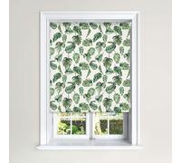 Lister Cartwright Blackout Roller Blinds Windows Child Safety Cut To Size Fitting Included Beautiful Design, Tropical Leaves 120 x 140 cm