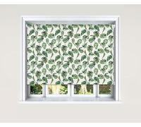 Lister Cartwright Blackout Roller Blinds Windows Child Safety Cut To Size Fitting Included Beautiful Design, Tropical Leaves 210 x 140 cm