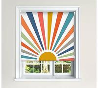 Lister Cartwright Blackout Roller Blinds Windows Child Safety Fitting Included Beautiful Design, Painted Sun 150 x 140 cm