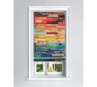 Lister Cartwright Books Design Blackout Roller Blinds Windows Child Safety Cut To Size Fitting Included Beautiful Design Made to Measure, 90 x 140 cm