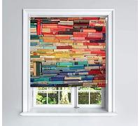 Lister Cartwright Books Design Blackout Roller Blinds Windows Child Safety Cut To Size Fitting Included Beautiful Design Made to Measure, 150 x 140 cm