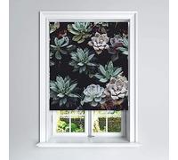 Lister Cartwright Cacti Design Blackout Roller Blinds Windows Child Safety Cut To Size Fitting Included Floral Design Made to Measure, 120 x 140 cm
