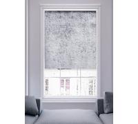 Lister Cartwright Crushed Velvet Roller Blinds for Windows - Grey (180 x165 cm) - Easy Fit, Cut to Size, Thermal Insulated, Modern Window Blind with Child Safety Fixing
