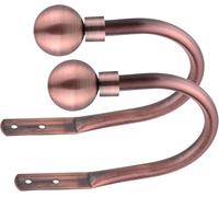 Lister Cartwright Curtain Hold Backs 2 x Metal Curtain Holdback Decorative Drapery All Fixing Inc (Antique Copper, Elemantal Ball)