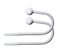 Lister Cartwright Curtain Hold Backs 2 x Metal Curtain Holdback Decorative Drapery All Fixing Included (White, Ball)