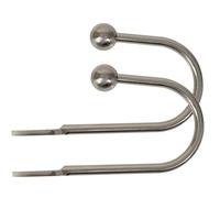 Lister Cartwright Curtain Hold Backs 2 x Metal Curtain Holdback Decorative Drapery All Fixing Included (Polished Steel, Ball)