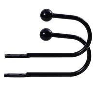 Lister Cartwright Curtain Hold Backs 2 x Metal Curtain Holdback Decorative Drapery All Fixing Included (Obsidian Black, Ball)